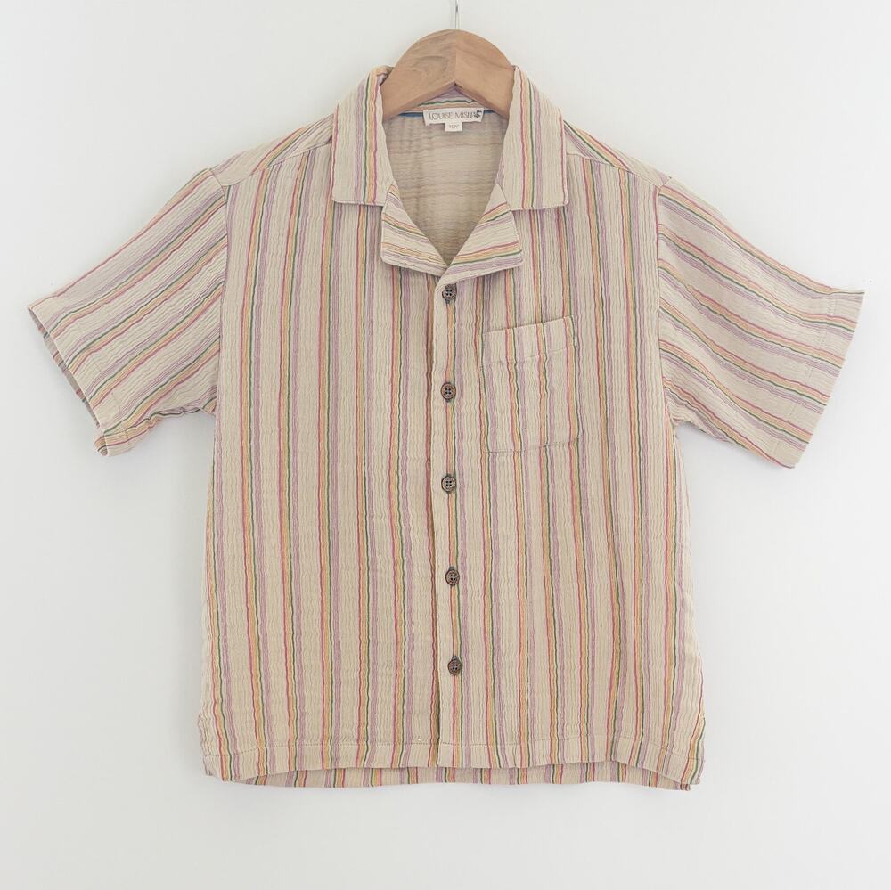 Louise Misha Beige & Rainbow Girls Shirt